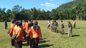 Kodim 0306/50 Kota Laksanakan Penyuluhan Penanggulangan Bencana dalam Kegiatan TMMD/N ke-111