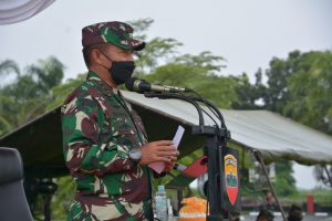 Pengarahan Pangdam I/BB Kepada Peserta Latihan Pratugas Operasi Satgas Pengamanan Daerah Rawan Maluku dan Maluku Utara Yonarhanud 11/WBY TA 2021