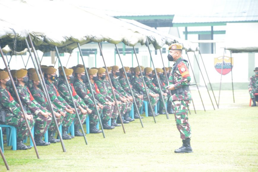 Pengarahan Pangdam I/BB Kepada Peserta Latihan Pratugas Operasi Satgas Pengamanan Daerah Rawan Maluku dan Maluku Utara Yonarhanud 11/WBY TA 2021 3 IMG 20210615 WA0092