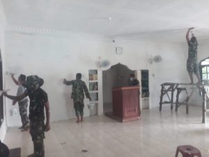 Tahap Demi Tahap, Satgas TMMD Kodim 0204/DS Terus Poles Masjid Al Muttaqin
