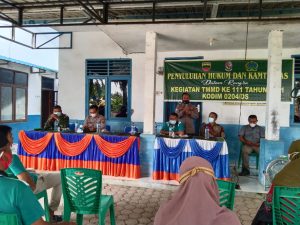 Tingkatkan Sadar Hukum Warga, Satgas TMMD Kodim 0204/DS Gelar Penyuluhan