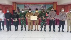 Dansatgas TMMD/N Kodim 0306/50 Kota Hadiri Nota Kesepakatan Kabupaten 50 Kota dan Pasaman Dalam Membangun Kerja Sama Memajukan Daerah