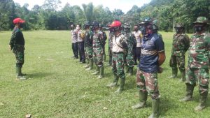 Anggota Satgas TMMD/N ke 111 Kodim 0306/50 Kota Laksanakan Apel Pagi