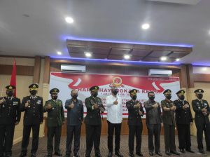 Dansatgas TMMDN Kodim 0306/50 Kota Ikuti Upacara Virtual Peringatan HUT Bhayangkara ke 75