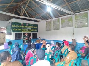 Pasi Intel Kodim 0204/DS dan Danramil 19/BP Bekali Warga Pemahaman Bahaya Radikal dan Teroris