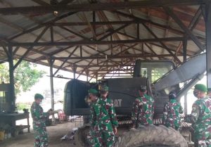Yonzipur 1/DD Kedatangan Tim Peninjauan Pelaksanaan Pengawasan Kegiatan Pemeliharaan Alzi/Alberzi dan Mesin Stasioner