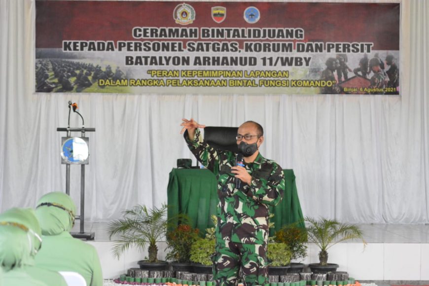 Tim Pusat Pembinaan Mental TNI-AD Beri Pembekalan Bintalidjuang di Yonarhanud 11/WBY 2 1a 1