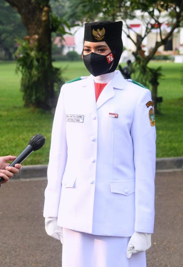 Ardelia Muthia Zahwa, Remaja Medan Pembawa Baki Paskibraka HUT ke-76 RI
