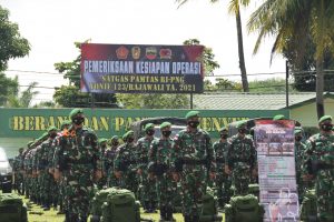 Danrem 023/KS Dampingi Kasdam I/BB Cek Kesiapan Ops Satgas Yonif 123/RW Pamtas RI-PNG