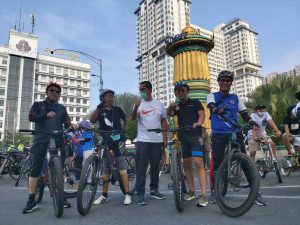 Kapolsek Delitua dan GJM PD Pasar ‘Cipika Cipiki’ Diacara Gowes