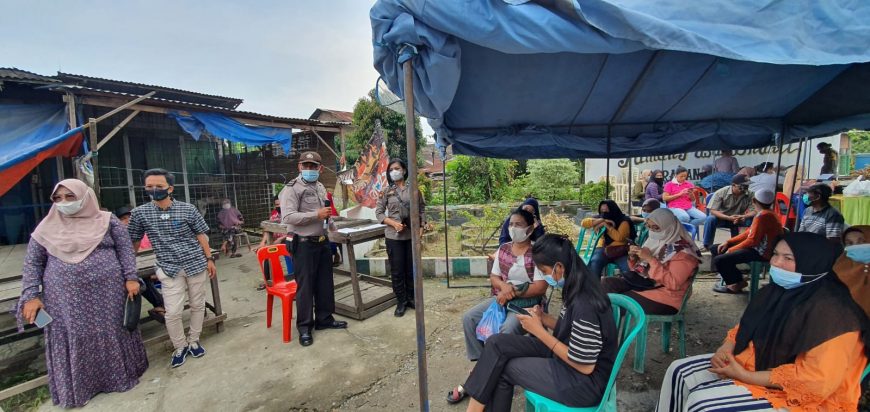Polsek Kota Kisaran Geber Vaksinasi Massal 3 Vaksinasi