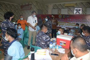 Lantamal I Sasar Vaksin ke Rutan Labuhan Deli, Kakanwil Kemenkumham Sumut: Apresiasi Lantamal I