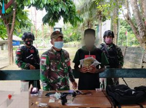 Satgas Pamtas Yonif 131/Brs Gagalkan Penyelundupan Ganja dari PNG ke Jayapura