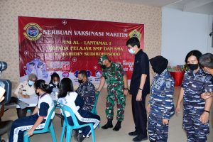 Lantamal I Kembali Gelar Serbuan Vaksin Terhadap Pelajar