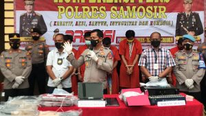 Kapolres Samosir Paparkan Kasus Narkoba, Pencurian, Pencabulan dan Knalpot Blong