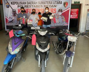 Sat Reskrim Polrestabes Medan Tangkap Pemalsu STNK Sepeda Motor