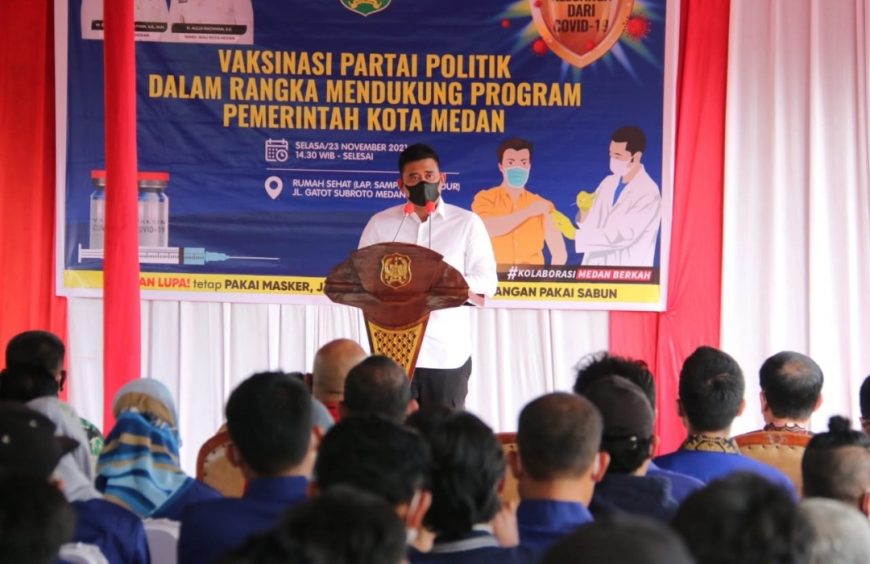 Pemko Medan Berkolaborasi Dengan Partai Politik Gelar Vaksinasi Bersama 2 Vaksinasi Parpol