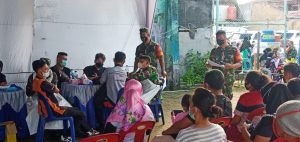 Koramil 11/MD Kodim 0201 Medan Berkolaborasi dengan DPK KNPI Medan Deli Laksanakan Vaksinasi
