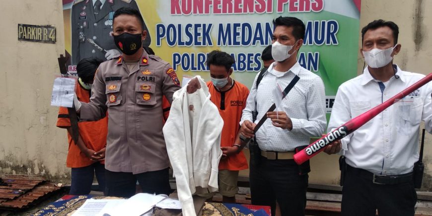 Polsek Medan Timur Ciduk 4 Anggota Genk Motor, 2 Diantaranya Ditembak
