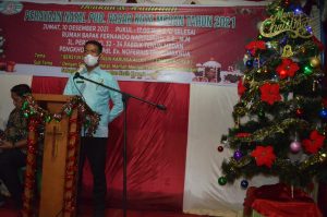 Perayaan Natal di PUD Pasar Medan, Para Pegawai Diajak Perkuat Kolaborasi Hadapi Tantangan 2022