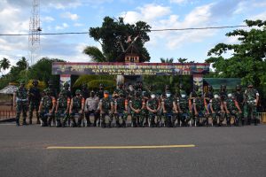Baru 4 Hari Berada di Merauke Brigjen TNI E Reza Pahlevi Kunjungi Pos Satgas Pamtas RI – PNG Yonif 123/Rajawali