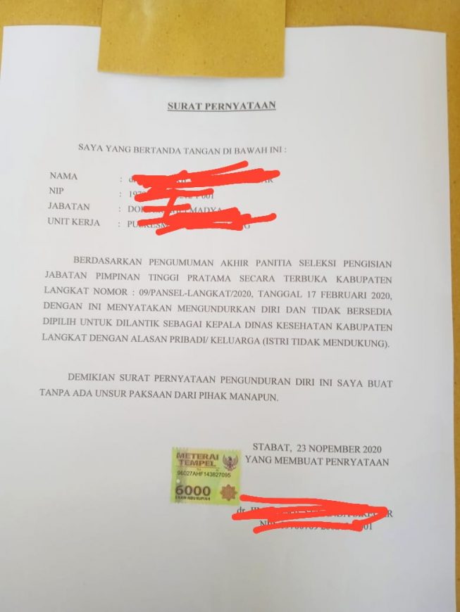 Gawat! Oknum Kabid SDK Diduga Paksa dr JCS Mundur dari Bursa Kadinkes Langkat 2 3 17