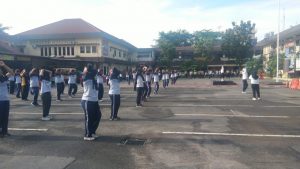 Jaga Kebugaran Tubuh, Polrestabes Medan Olahraga Bersama