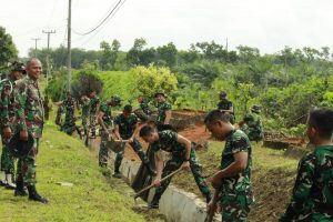 Wujudkan Deliserdang Berseri, Yonif Mekanis 121/MK Gelar Karya Bakti Jum’at Bersih