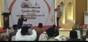 Kapolres Lhokseumawe Buka Lomba Adzan HUT Bhayangkara ke-76