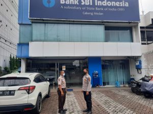 Binmas Polrestabes Medan Imbau Sekuriti Bank Patuhi Prokes
