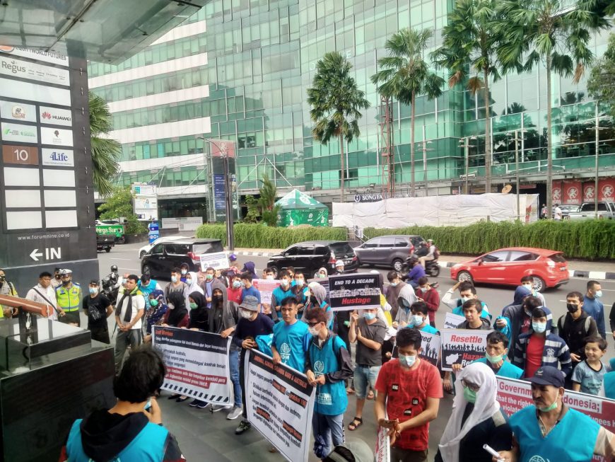 Demo Penggungsi Afganistan Berjalan Damai di Kantor Gubsu