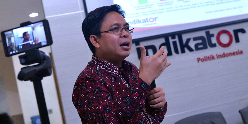 Direktur Eksekutif Indikator Politik Indonesia Burhanuddin Muhtadi