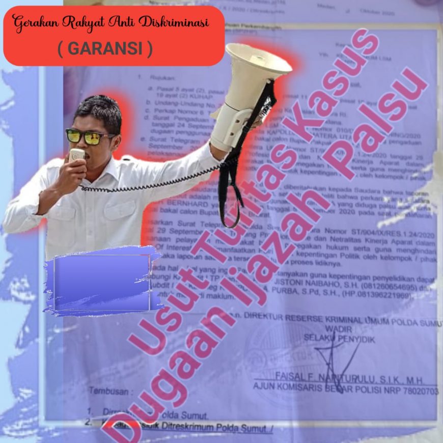 GARANSI Desak Polda Sumut Serius Usut Dugaan Ijazah Palsu Bupati Pakpak Bharat