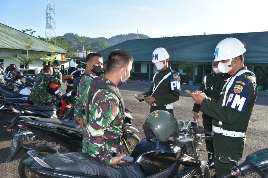 Denpom 1/2 Sibolga Melaksanakan Ops Gaktib Dalam Markas Korem 023/KS