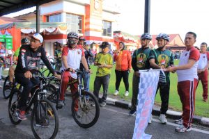 Kodim 0209/LB dan Polres Labuhanbatu Gelar Fun Bike Sambut HUT Ke-72 Kodam I/BB & HUT Bhayangkara Ke-76