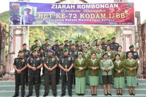 Sambut HUT Kodam I/BB Ke 72 Tahun 2022 Danrem 023/KS Pimpin Ziarah Rombongan Ke TMP Sibolga