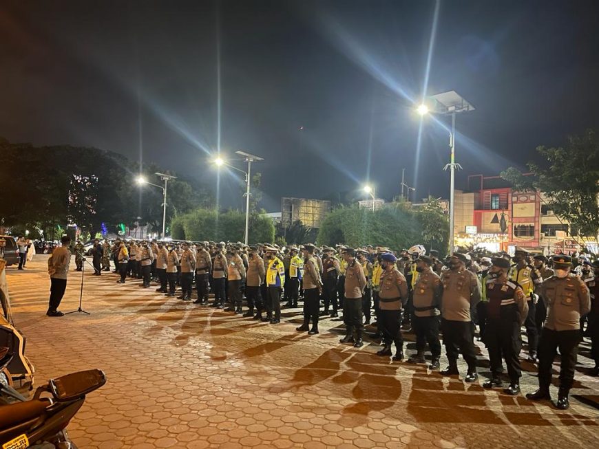 Polres Lhokseumawe Siagakan Gabungan Personel Guna Pengamanan Malam Idul Adha 1443 H