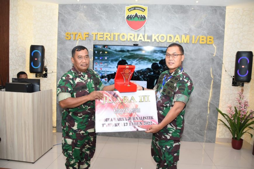 Kapenrem 023/KS Raih Juara 3 LKJ TMMD Ke-113 Kodim 0205/TK TA 2022