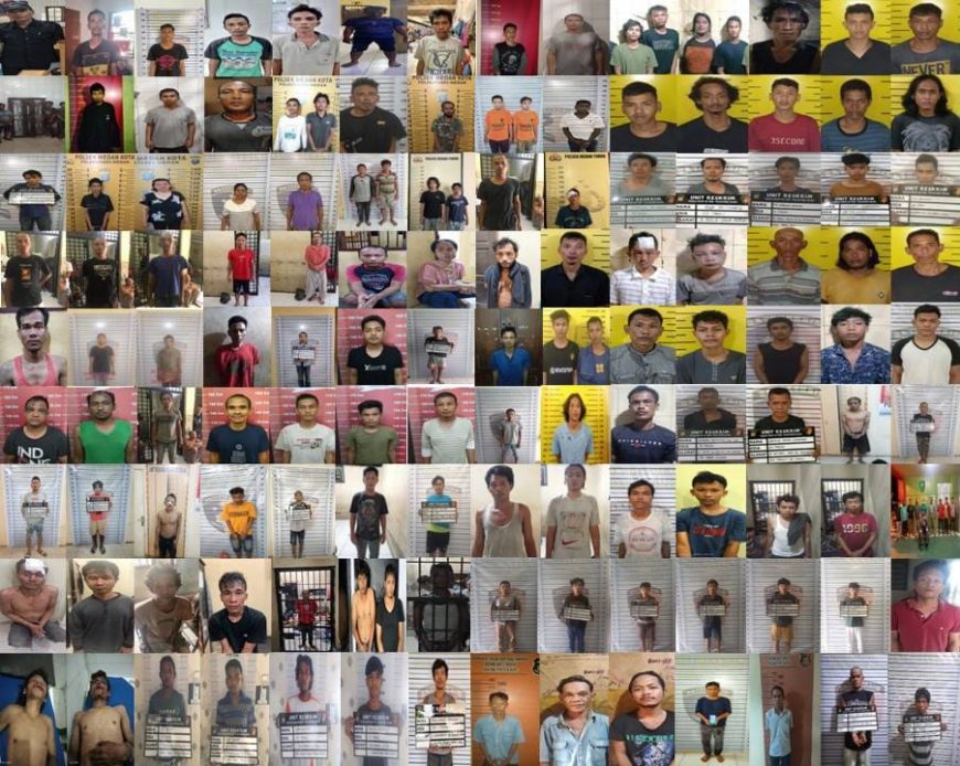 Polretabes Medan Berhasil Tahan 145 Pelaku Kejahatan Jalanan Dalam Tiga Pekan