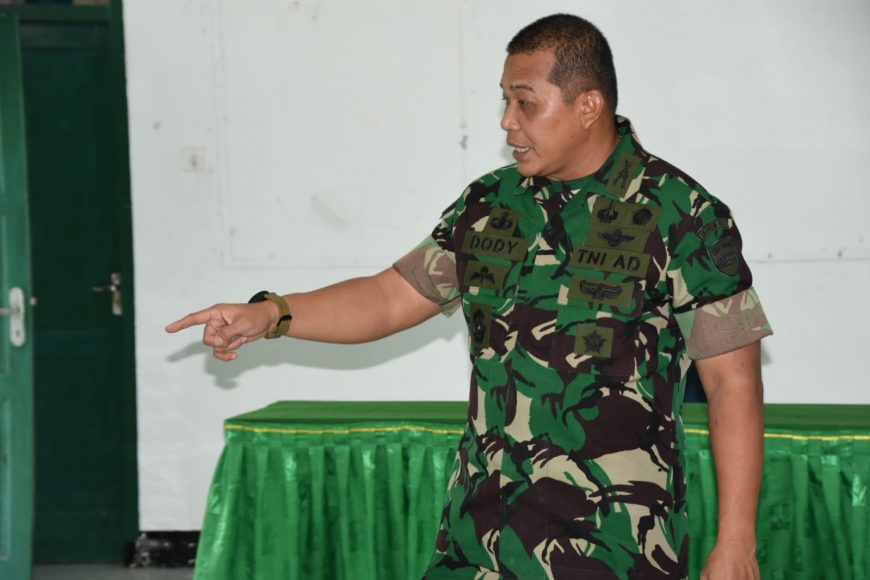 Kompi Senapan B Yonif 123/Rajawali Kedatangan Kunjungan Danrem 023/KS