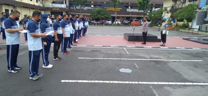 Polrestabes Medan Lakukan Olahraga Bersama Jaga Kebugaran Tubuh
