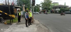 Polrestabes Medan Laksanakan Kegiatan Pelaksanaan Penjagaan Dan Pengaturan Lalin di Pagi Hari