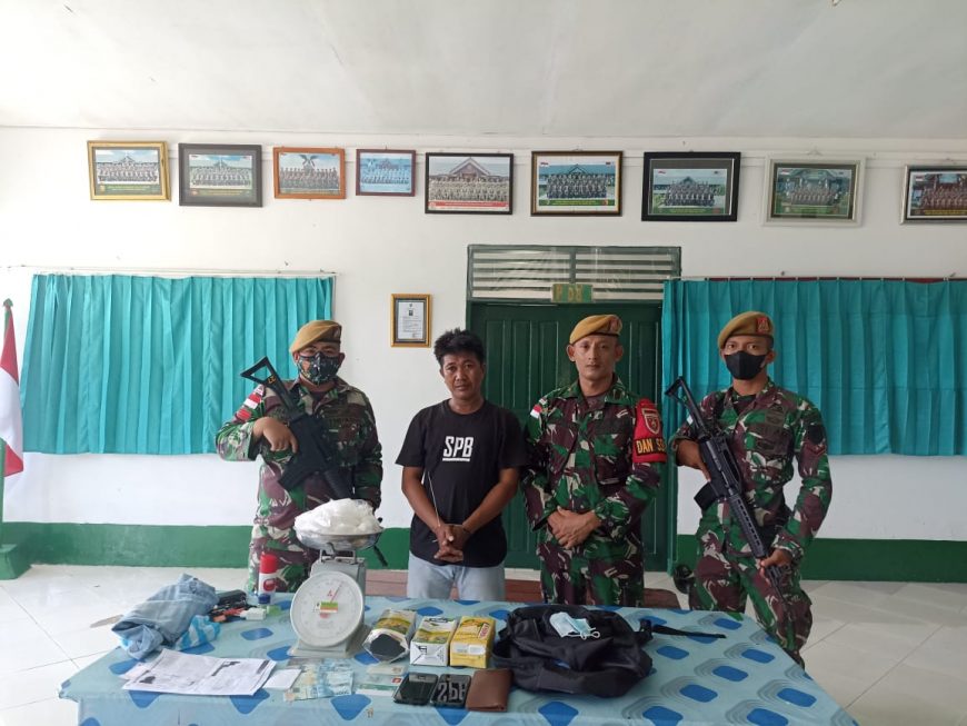 Kadispenad Apresiasi Satgas Pamtas RI-MLY atas Keberhasilannya Gagalkan Penyelundupan 1 Kg Sabu