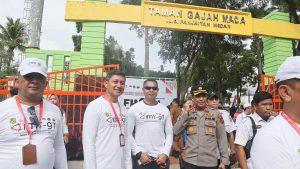 Polrestabes Medan Gelar Pengamanan Kegiatan IMTGT dengan Agenda Penanaman Pohon di Taman Gajah Mada