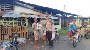 Polsek Percut Sei Tuan Lakukan Baksos Bagi Sembako Ke Warga Kurang Mampu