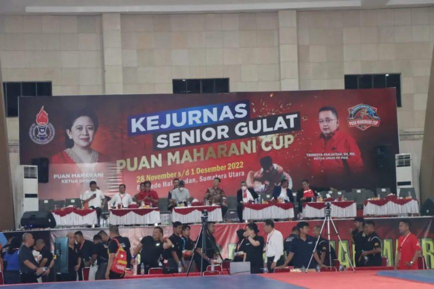 Kapolrestabes Medan Hadiri Kejurnas Gulat Piala Puan Maharani di Pardede Hall Medan
