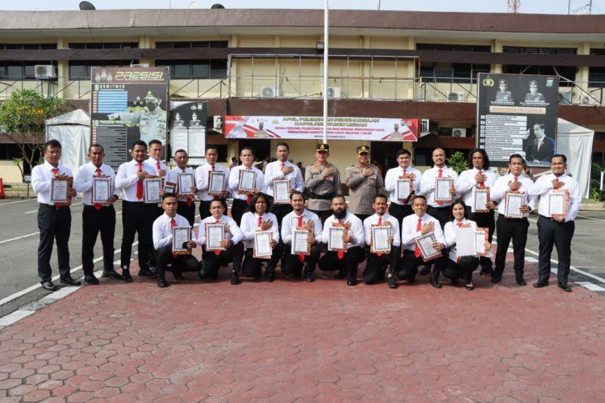 Gagalkan Peredaran 1,3 Ton Ganja, Kapolrestabes Medan Beri Penghargaan kepada Personel Satres Narkoba