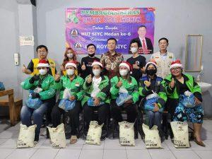 Hasyim Bersama SIYC dan LCM Royal SIYC Bagi-Bagi Sembako Untuk Perempuan yang Jadi Driver Ojol