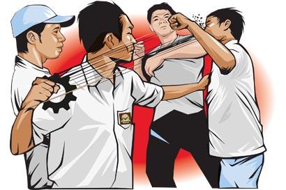 ilustrasi tawuran pelajar