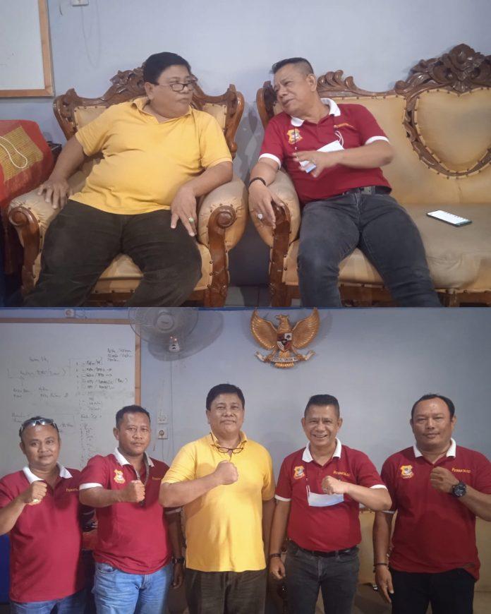 Silaturahmi Ketua Pewarta Chairum Lubis SH ke kediaman Wakil Ketua Dewan Kehormatan PWI Anton Panggabean